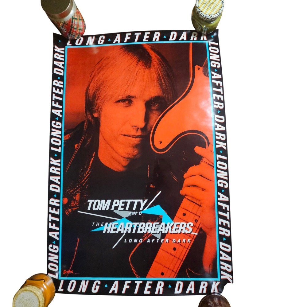 Tom‎ Petty And The Heartbreakers Long After Dark VTG 1982 Promo Poster 24x36
